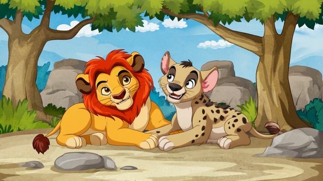 Riffusion Ai - Дружба львёнка и гиены (детская нейропесня) смотреть онлайн