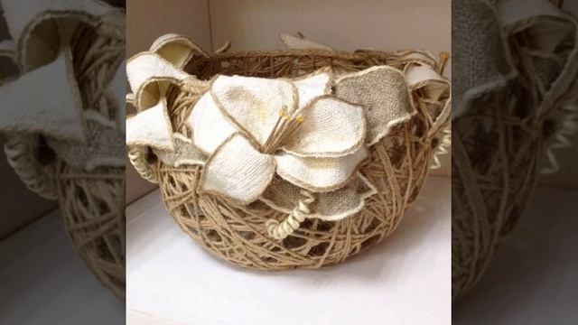 Вазочки из джута! смотреть онлайн