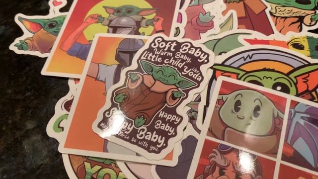 The Mandalorian Baby Yoda Stickers Review смотреть онлайн