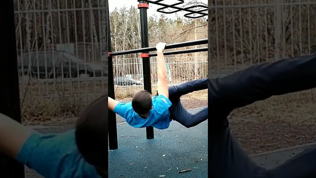 One arm L-sit to one arm front lever смотреть онлайн