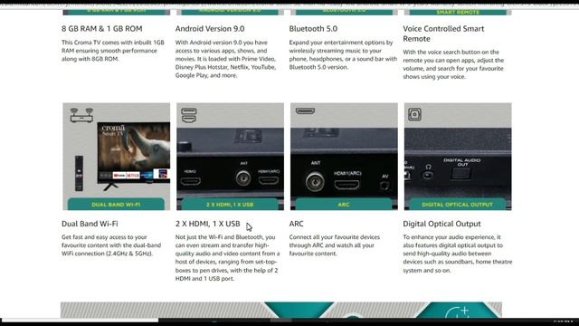 Croma 32inch HD ready Android tv review in Telugu| Croma TV| TV under 15000 смотреть онлайн