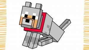 Как нарисовать ВОЛКА В МАЙНКРАФТЕ | Шаг за шагом