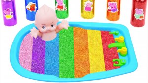 КУПАЕМ ПУПСИКОВ И КУКОЛ ЦВЕТНЫЕ СЛАЙМЫ МУЛЬТИКИ ДЛЯ ДЕТЕЙ КАНАЛ ИГРАЛКИ-ЗАЛИПАЛКИ