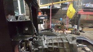 мини трактор переломка. установка КПП и цепь