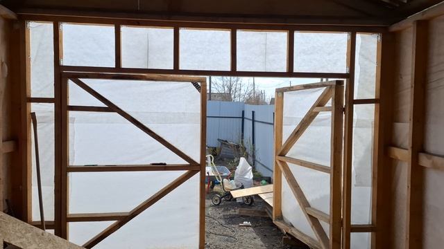 каркасный гараж своими руками Продолжение 🤗