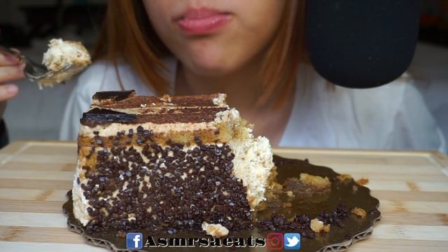 Asmr Mukbang Tiramisu Cake (Soft Eating Sounds) No talking | Asmr SA Eats смотреть онлайн