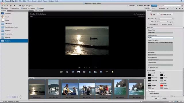 Tutorial De Photoshop | 16.2 Expora Tus Fotos A Galerías Web