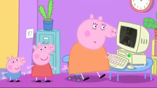 Pepa plays minecraft with mom and dad. смотреть онлайн