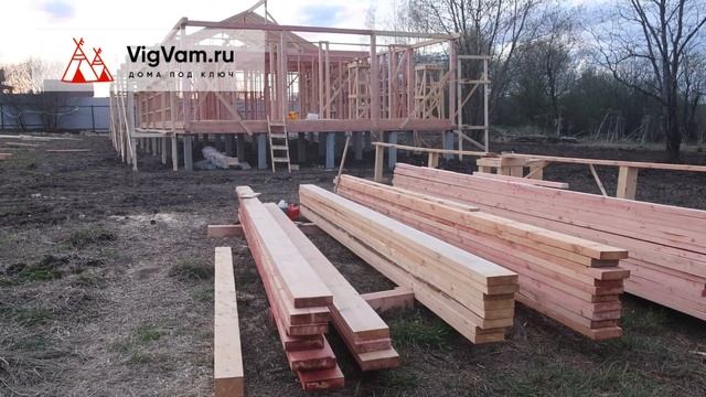 Каркасный дом под Рузой с террасой - 157 квадратных метров смотреть онлайн
