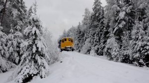 Тепловоз ТГМ4-3118 с снегоочистителем из ТГМ23В48