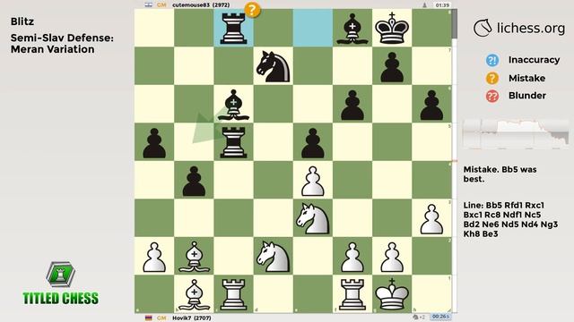 Semi-Slav Defense: Meran Variation | Blitz | Titled Chess смотреть онлайн