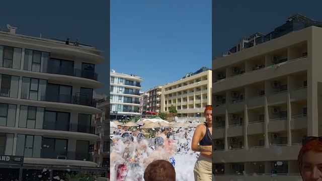 TUNTAŞ BEACH HOTEL#eğlence #entertainment #didim #tuntas #foamparty #dance