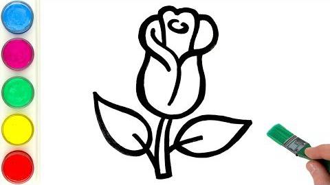Рисуем и раскрашиваем розу. Детям и начинающим смотреть онлайн