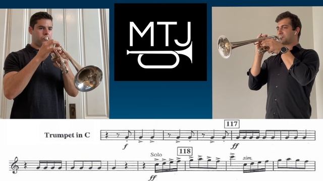 Stravinsky Pulcinella Trumpet Excerpt Duet feat. Aaron Schuman and Anthony Limoncelli смотреть онлайн