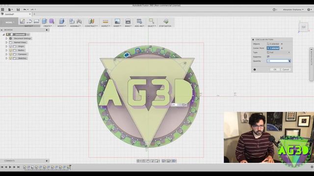 Design a 3D Printed part from 2D image with Fusion 360 смотреть онлайн