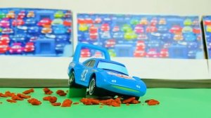 Cars 1 Final Race Scene Remake! The King Crash! Stop Motion Animation | just an empty cup