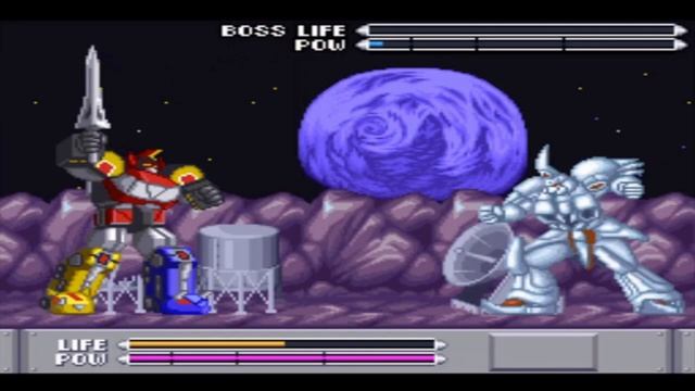 Mighty Morphin' Power Rangers (SNES Version) Full Playthrough - Area Seven (Rita's Moon Palace)
