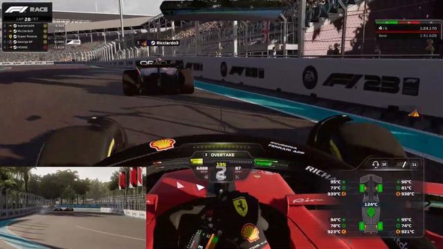 F1 23 Miami GP 100% League Race - P7 to P3! My First Podium! смотреть онлайн