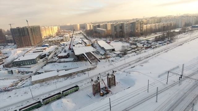 Аэросъемка 2. Компания P9. Строительство моста на участке проезда №5108. смотреть онлайн