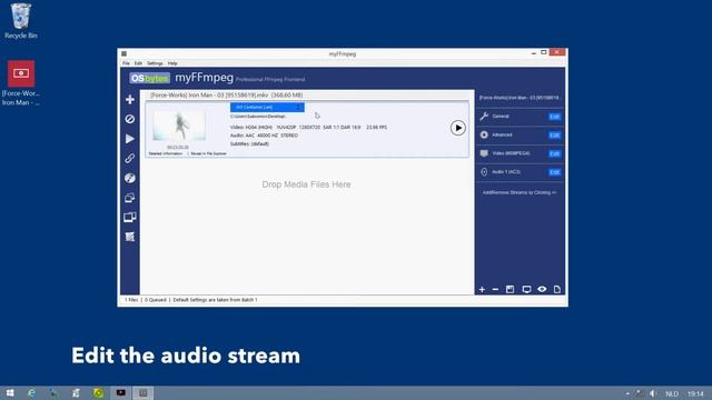 myFFmpeg Convert MKVto AVI with MP3 audio смотреть онлайн