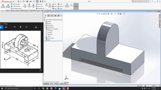 SolidWorks Tutorial For Beginners | Part Modeling Exercise - 16 смотреть онлайн