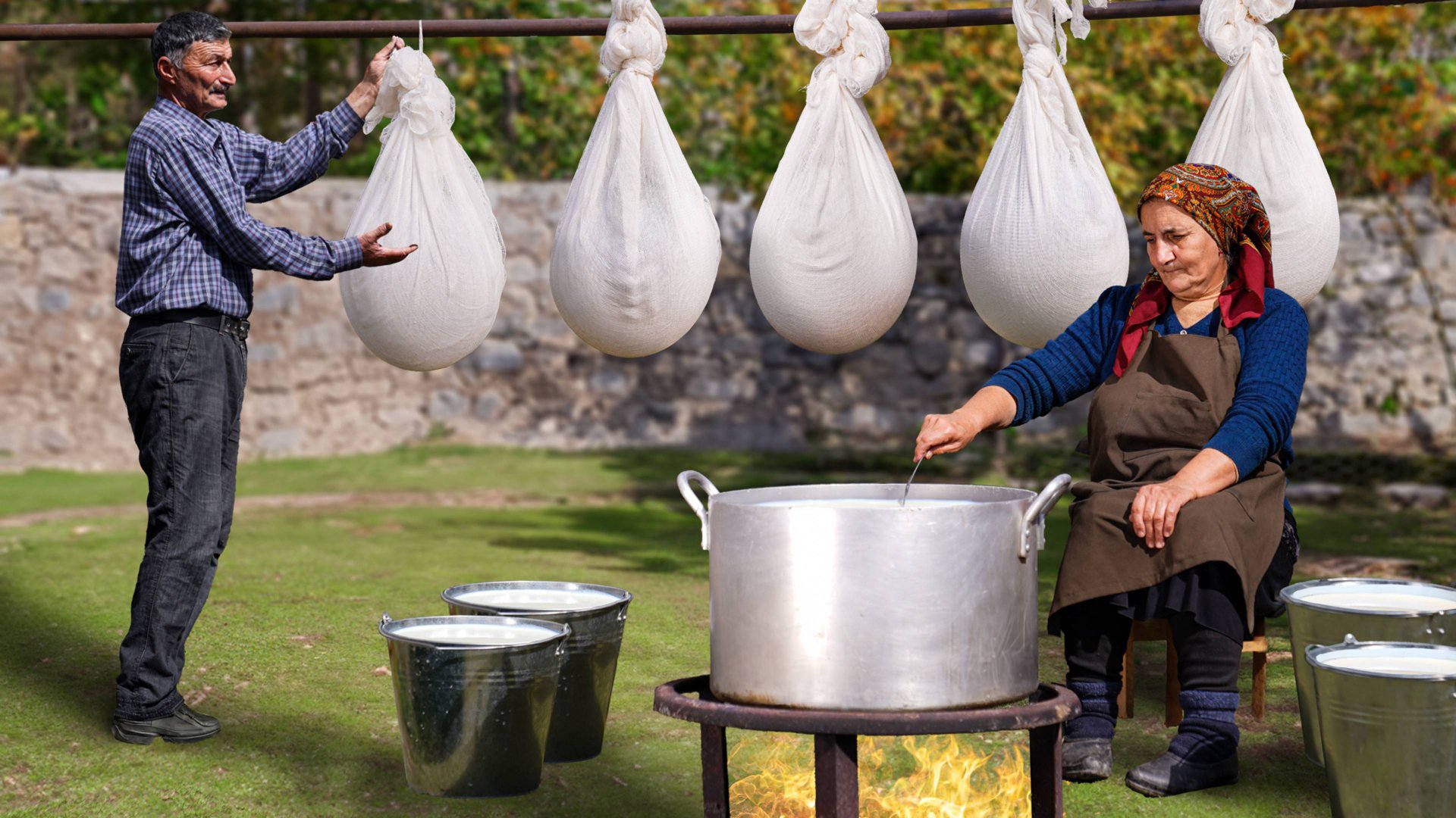 Деревенский сыр и масло! Жизнь в Азербайджане смотреть онлайн