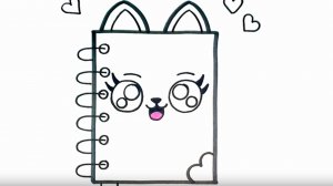 Как нарисовать милый блокнот для детей шаг за шагом