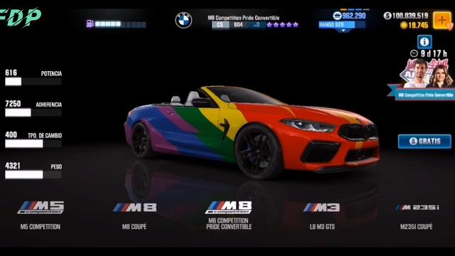 Csr2 auto gratis BMW m8 competition pride convertible 🏎️ смотреть онлайн