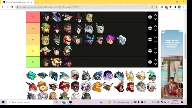 Brawlhalla Legend Tier List   #brawlhalla #tierlist