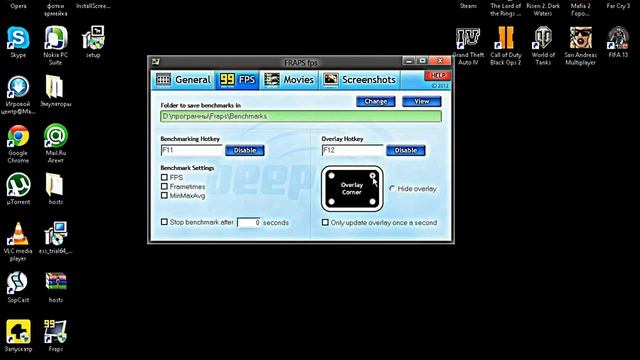 Обучение по пользованию "Fraps" смотреть онлайн