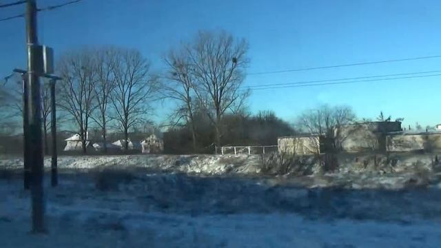 Білорусь із вікна поїзда. Зима. 7. Барановичі - Доманово. смотреть онлайн