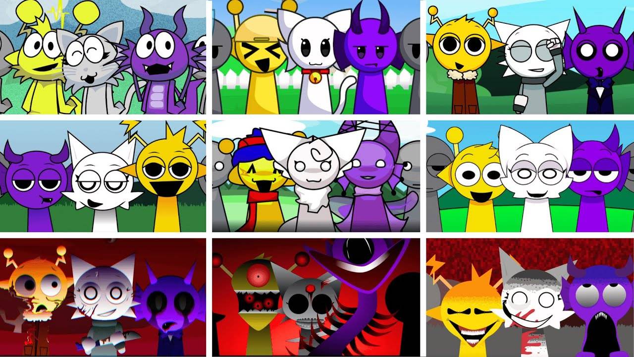 Incredibox - Sprunki, но MIX WENDA и SIMON и DURPLE во ВСЕХ разных модах | Incredibox Sprunki смотреть онлайн