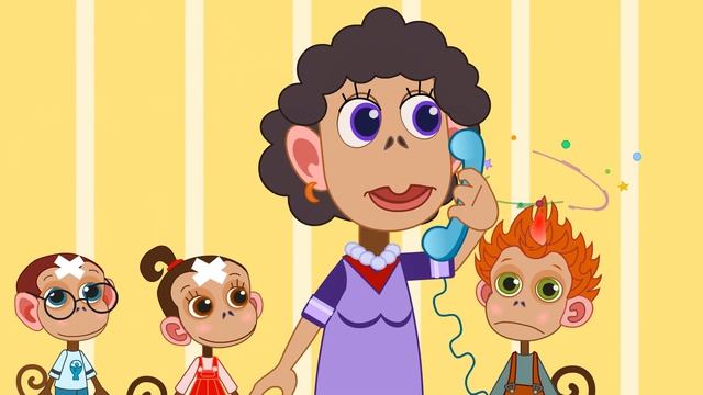 Five Little Monkeys Jumping On The Bed смотреть онлайн