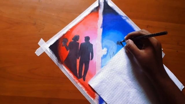 Eternal love/ oil pastel drawing- step by step смотреть онлайн
