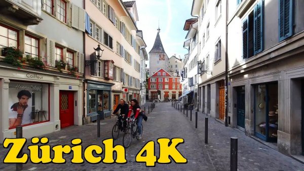 Zürich Switzerland  Walking tour [4K]