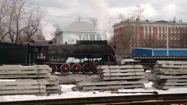 паровоз Л-2331 на хозработах "Серебрянный бор" смотреть онлайн
