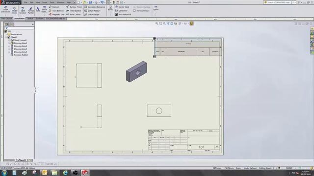 Revision table and revision bubble to drawing - solidworks 2015 - video 113 смотреть онлайн