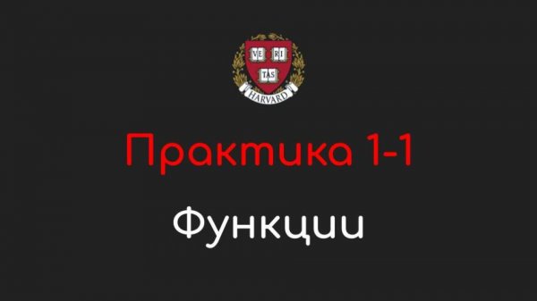 Практика 1-1 - Функции - Программирование на Python, 2022