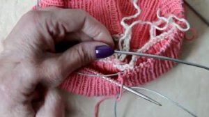 Открытый наборный край при помощи крючка