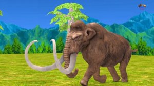 Paint Animals Gorilla Cow Elephant Tiger Lion Sheep Dog Duck Cartoon Fountain Crossing Animal