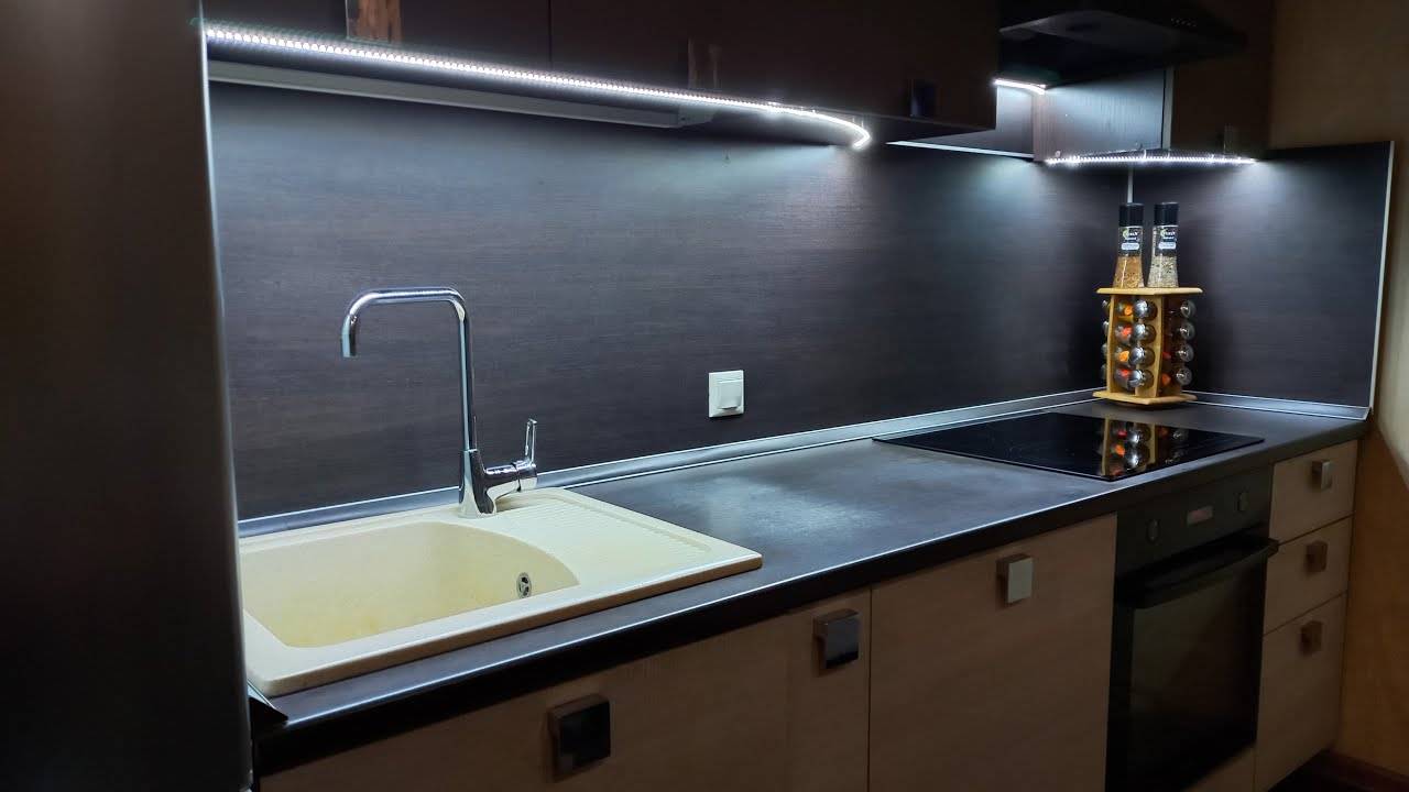 Подсветка рабочей поверхности на кухне своими руками! Как сделать? смотреть онлайн