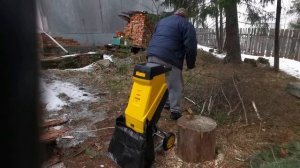 Измельчитель. Тест садового измельчителя. #шредер для веток #измельчитель #мульча