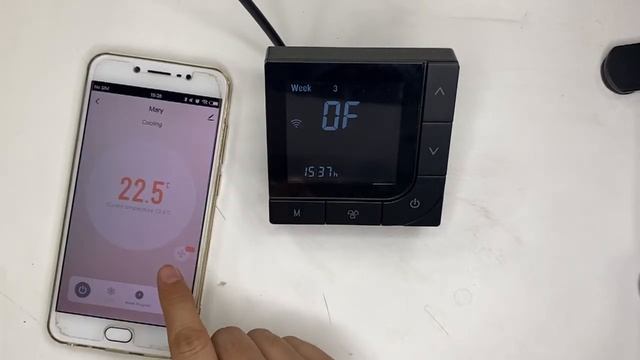 CCST2001 Smart WIFI Fan Coil Thermostat operation video смотреть онлайн