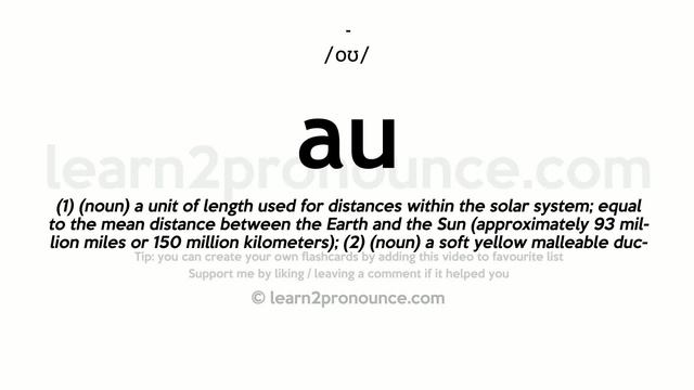 Pronunciation of Au | Definition of Au смотреть онлайн