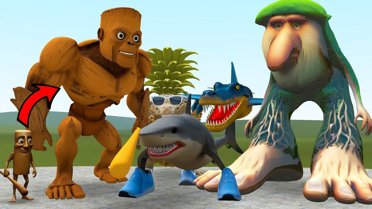 ТРАЛАЛЕРО ТРАЛАЛА БОМБАРДИРО КРОКОДИЛО ТУНГ ТУНГ ТУНГ САУР МЕМЫ. GARRYS MOD смотреть онлайн