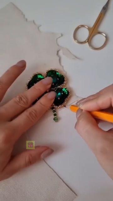 Брошь Клевер своими руками 🍀 смотреть онлайн