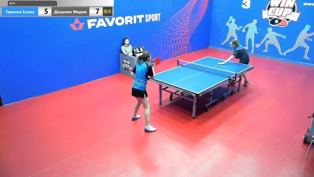 Тараник Елена 0-3 Доценко Мария Турнир Восток 3 05.12.2019 Win Cup зал 3 Прямой эфир смотреть онлайн