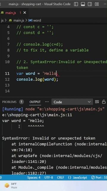 Syntax error in javascript #javascript #webdesign #PinkPantheress, #IceSpice #pinkpanther смотреть онлайн