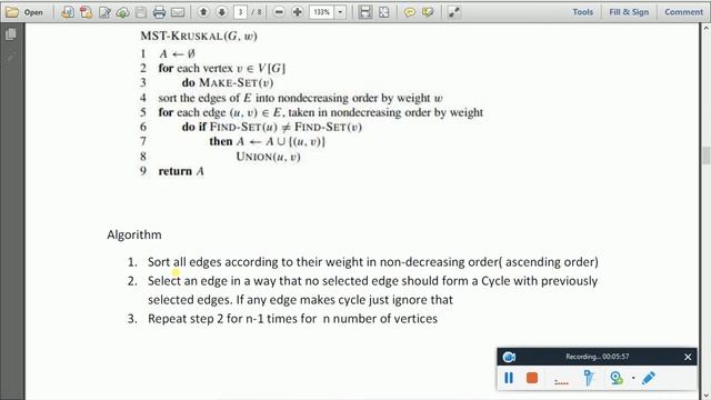 kruskal algorithm смотреть онлайн