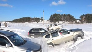 Рубанули в овраг на паркетниках!  Duster, Tucson, RAV 4, Tiggo, Forester. Бездорожье, оффроад 2018
